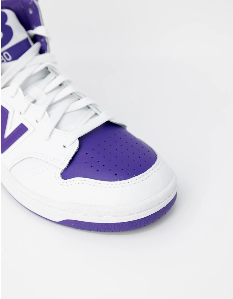 BB550 High Top Sneakers WhitePurple Women