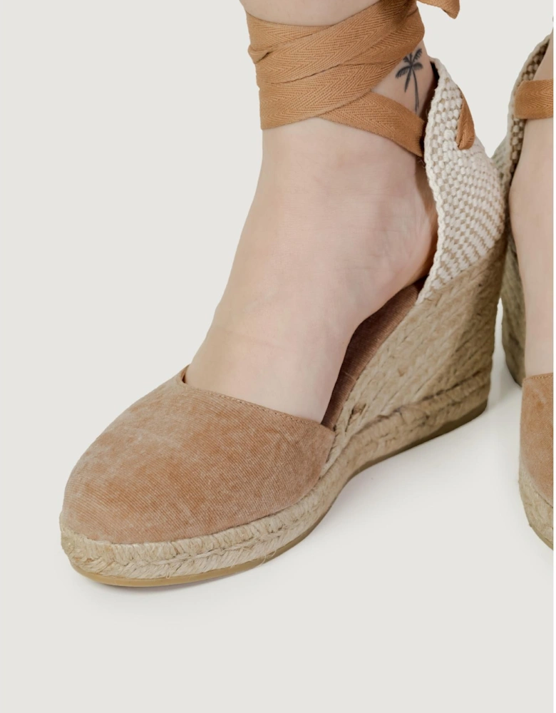 Brown Cotton Espadrille Sandals Women