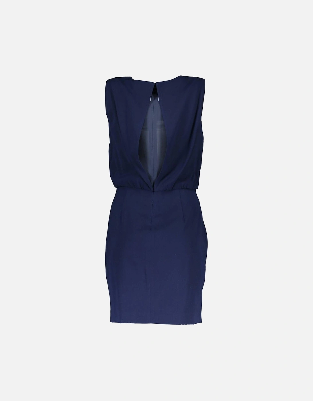 Blue Sleeveless Dress with Seamless Back Zip by Women - Navy Dresses