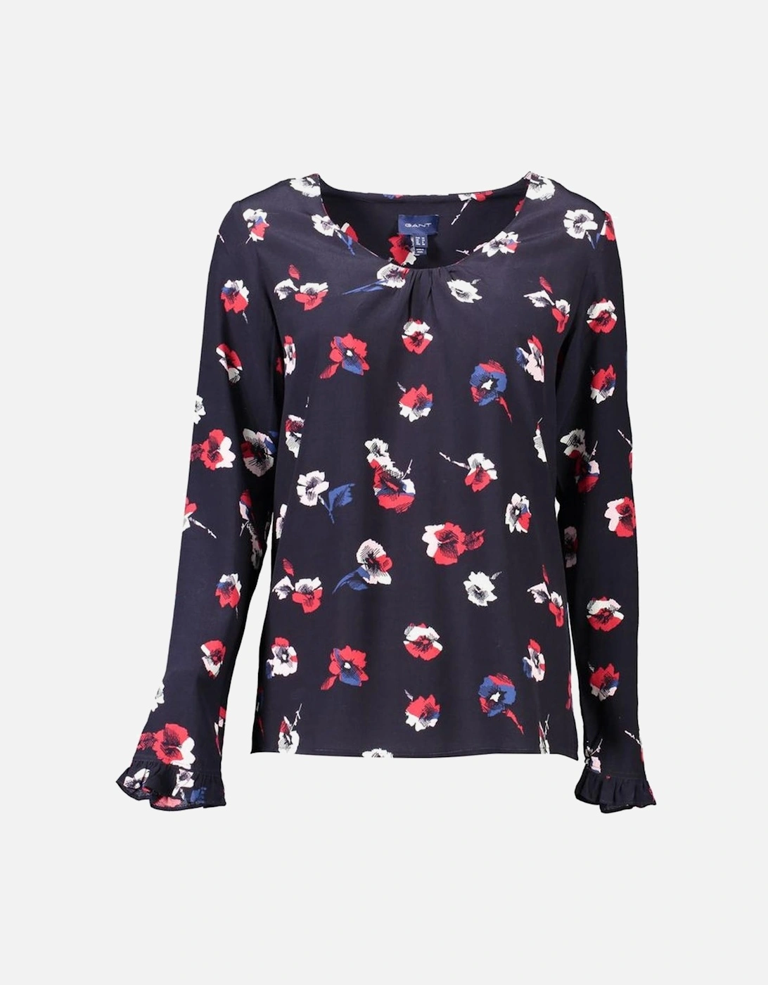 Blue V-Neck Long-Sleeved Sweater Women - Black, 3 of 2