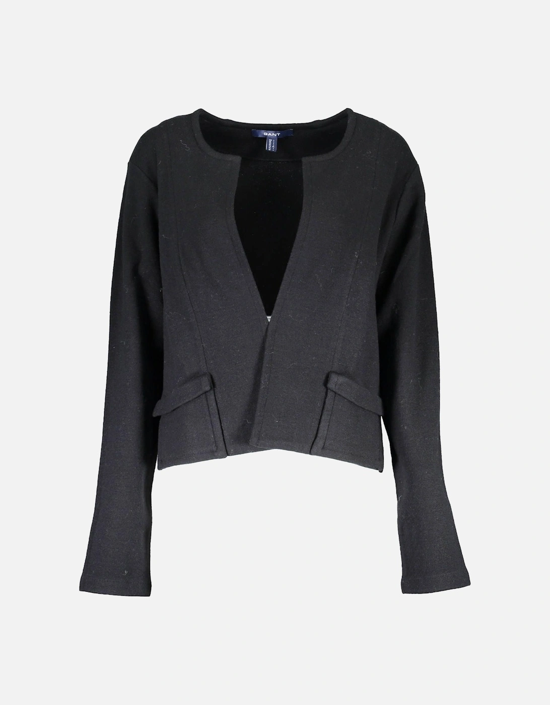 Logo Long Sleeve Cardigan with Pockets Women - Black Sweaters, 3 of 2