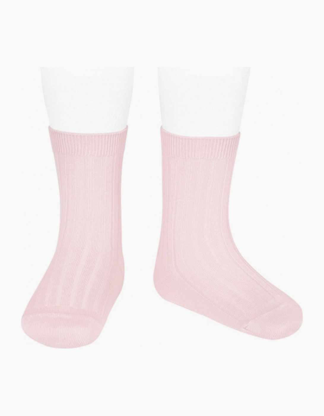 Condor Girl's Pink Ribbed Ankle Socks - Pink/Pink - Size: 4 / eur 23-26 / uk 6-8.5