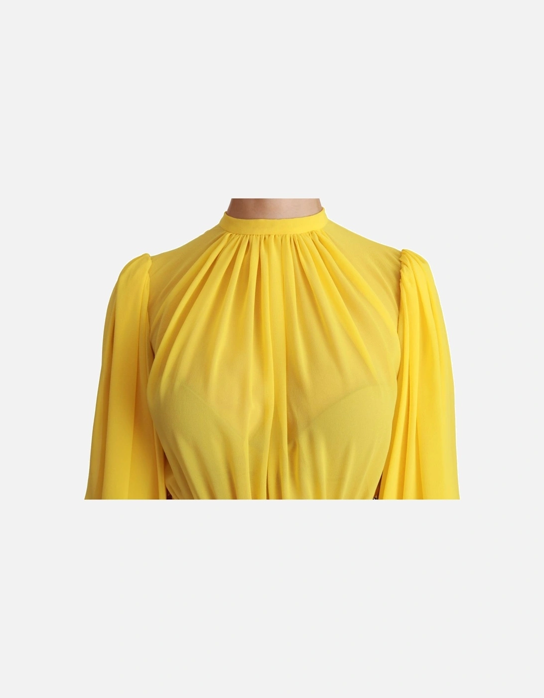Pleated Mini Dress Women - Yellow Dresses