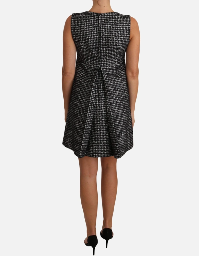 Dolce Gabbana Floral Embroidered Mini Tweed Dress Women - Gray Dresses