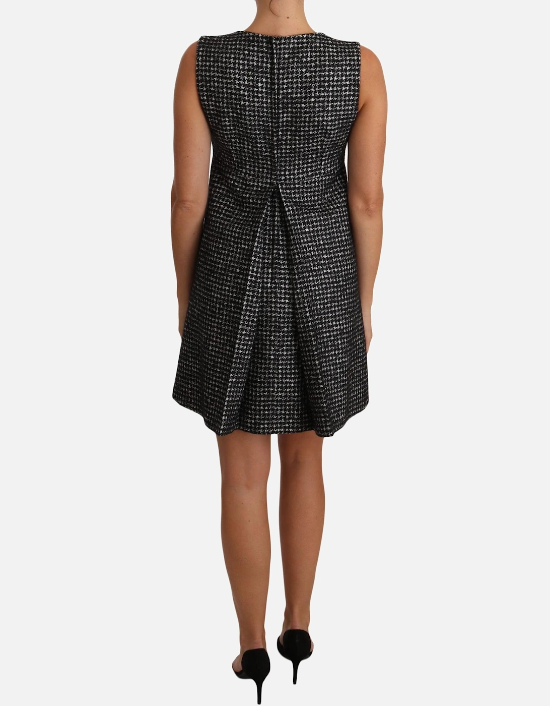 Dolce Gabbana Floral Embroidered Mini Tweed Dress Women - Gray Dresses
