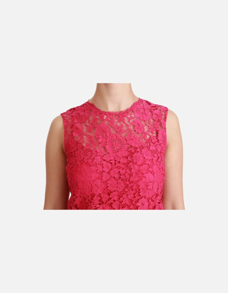 Lace Mini Dress Aline Sleeveless Women - Pink Dresses