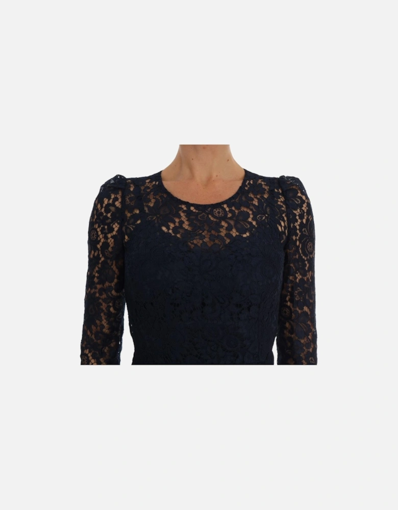 Lace ALine Dress Long Sleeves Women - Black Dresses