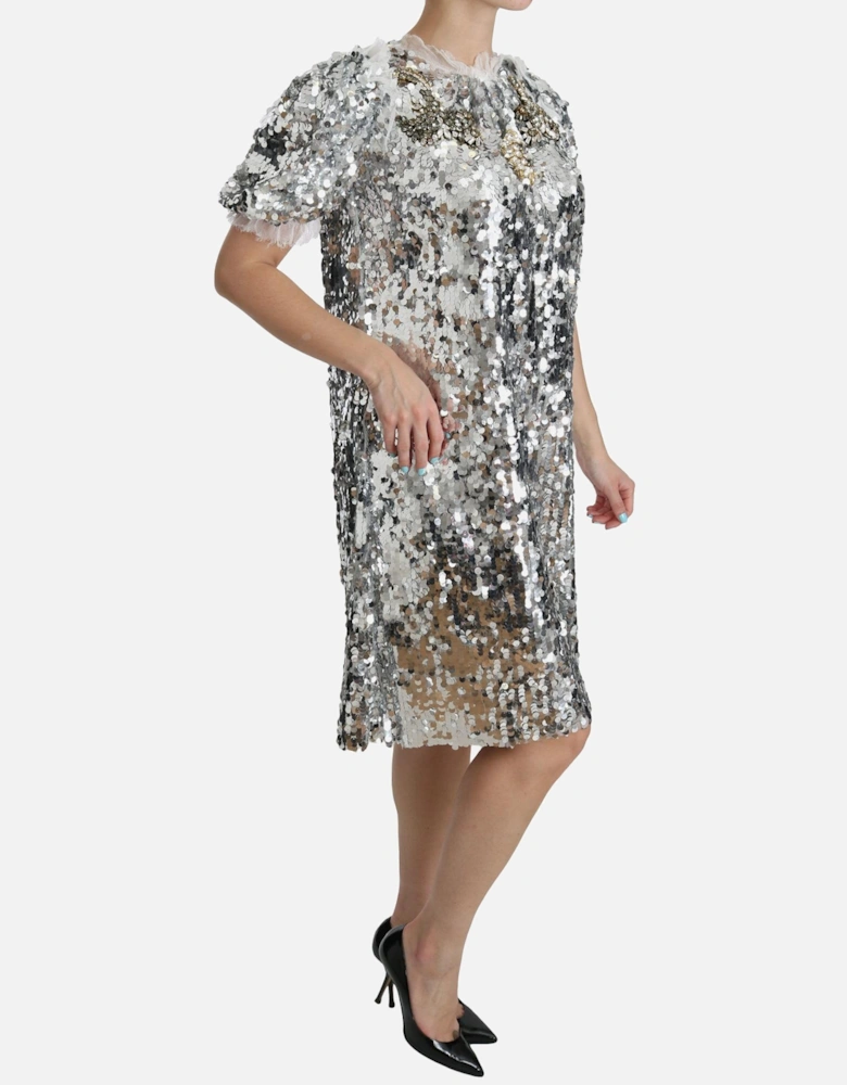 Crystal-Embellished Polyester Dress Women - Silver Dresses