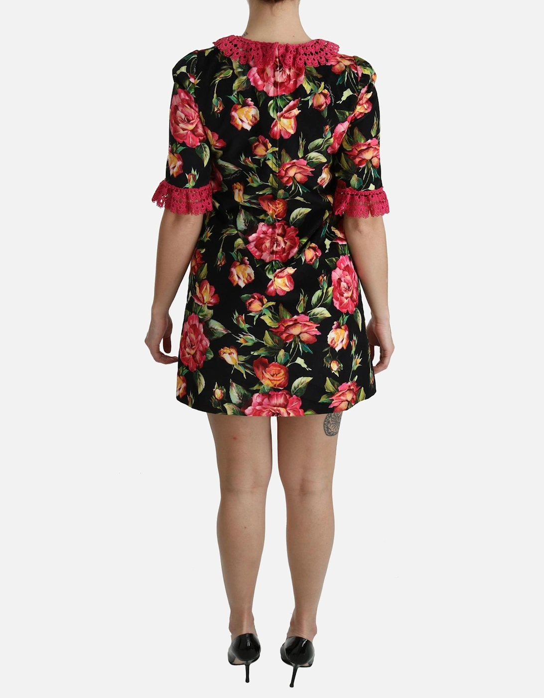 FloralPrint Mini Dress DR2085 Women - Black Dresses