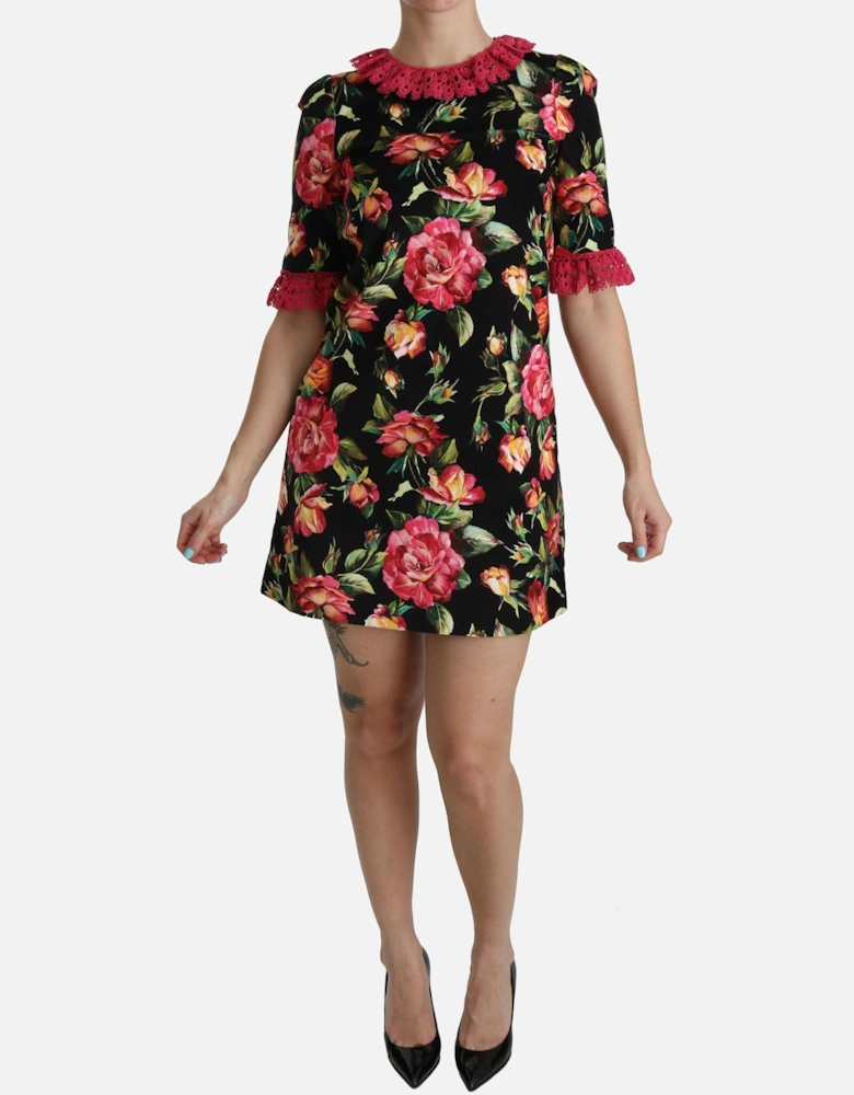 FloralPrint Mini Dress DR2085 Women - Black Dresses