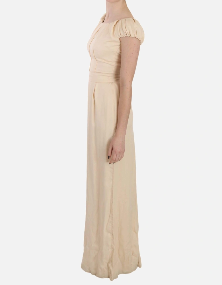 Dolce Gabbana Beige Maxi Dress Women Dresses