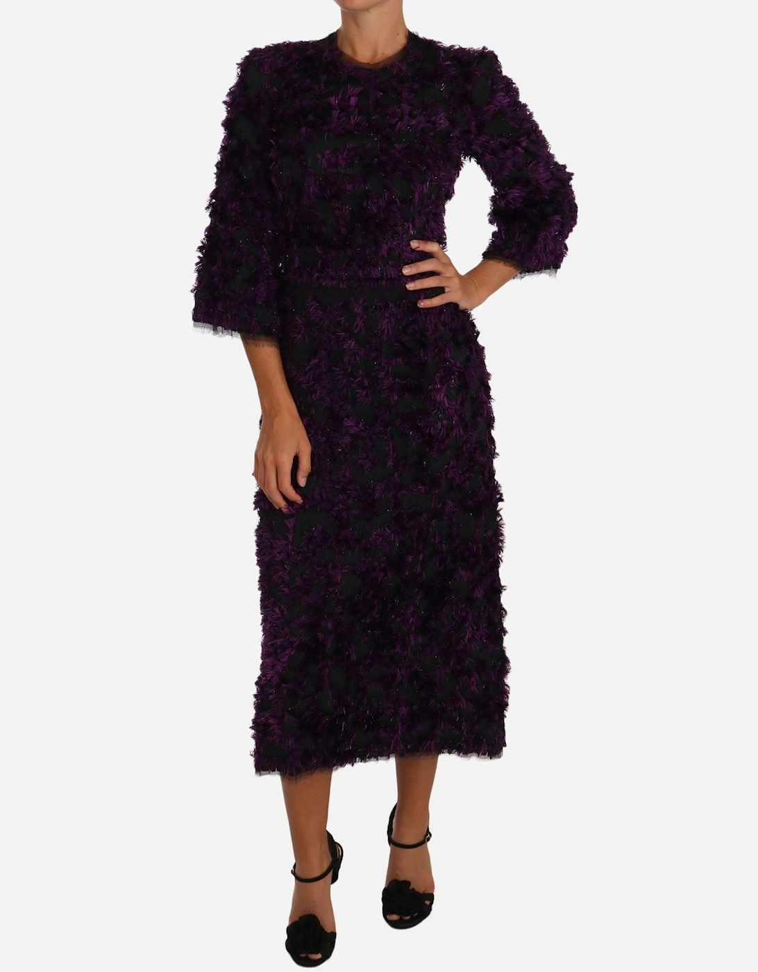 Dolce Gabbana Midi Dress Purple Women Dresses, 5 of 4