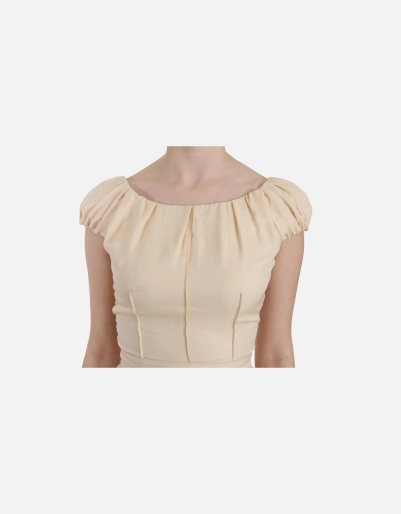 Dolce Gabbana Beige Maxi Dress Women Dresses