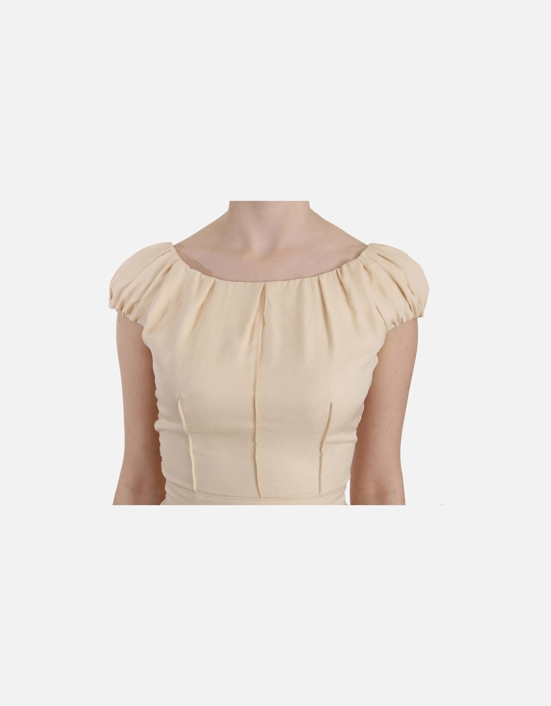 Dolce Gabbana Beige Maxi Dress Women Dresses