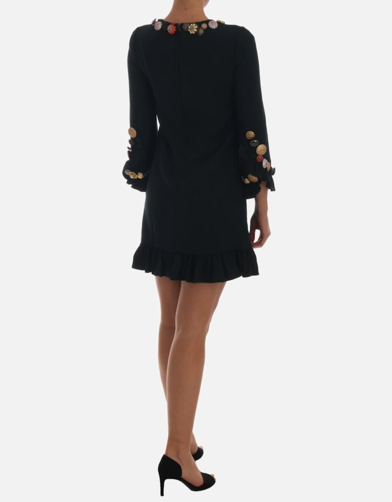 Dolce Gabbana Mini Dress ButtonEmbellished Style Women - Green Dresses