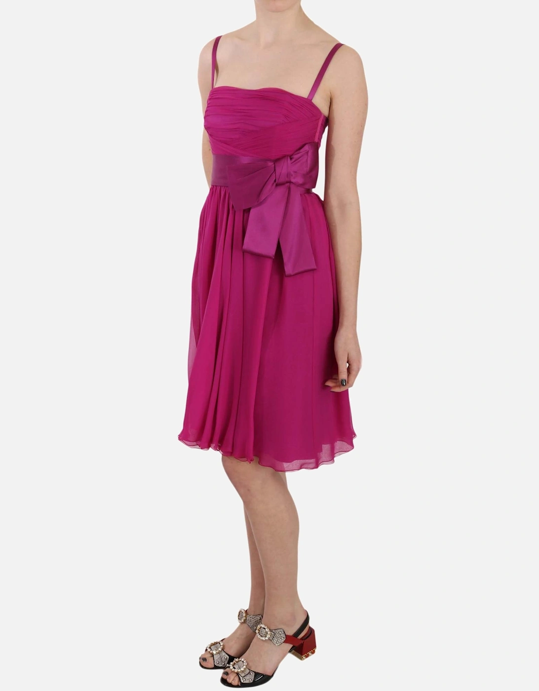 Dolce Gabbana Dress Sweetheart Neck Sleeveless Women - Pink Dresses
