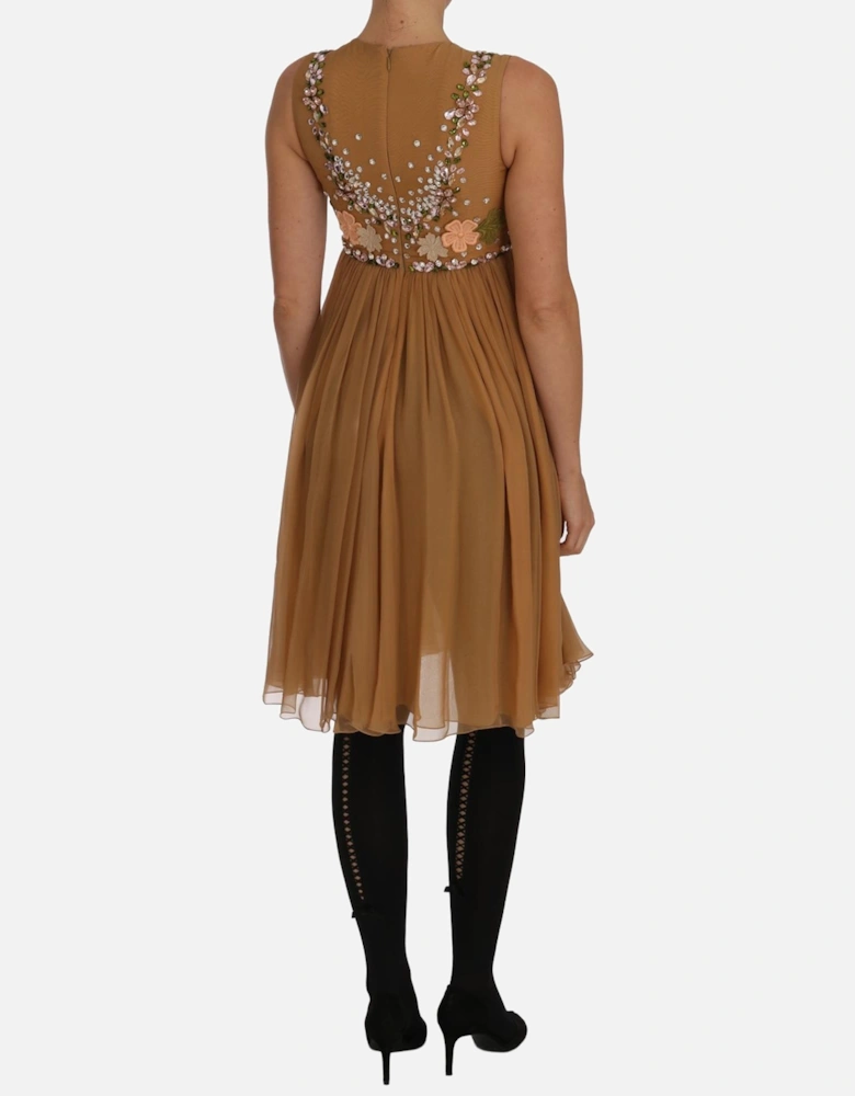 Embellished ALine Cocktail Dress Women - Gold Dresses