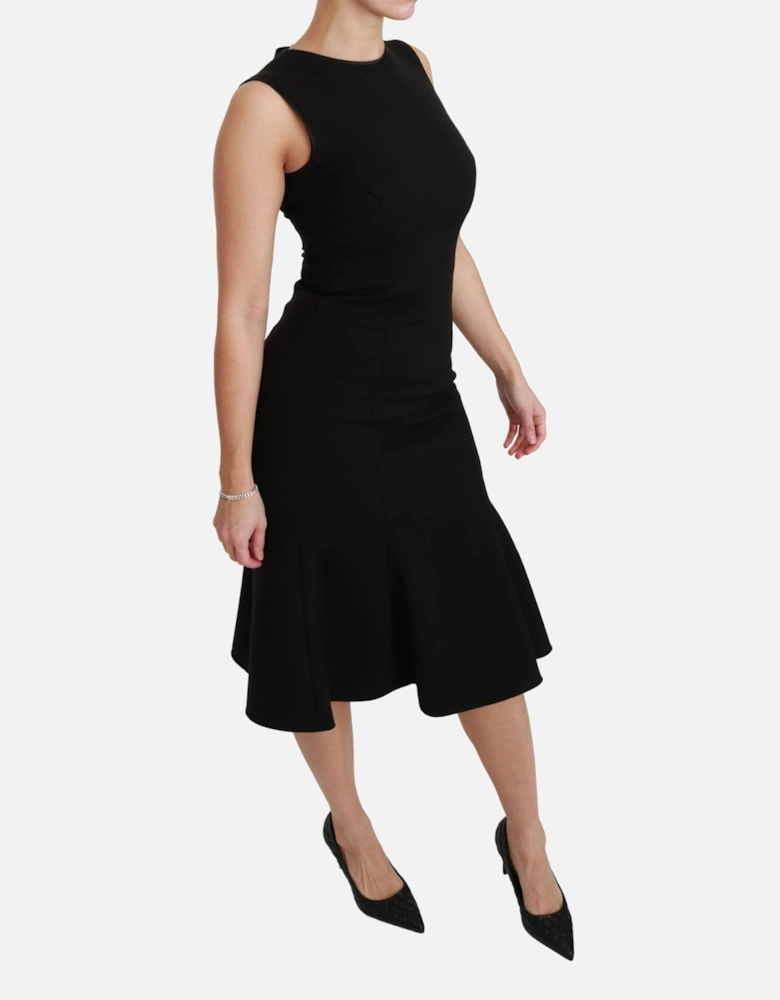 Dolce Gabbana Dress Sleeveless Flared Hem Women - Black Dresses