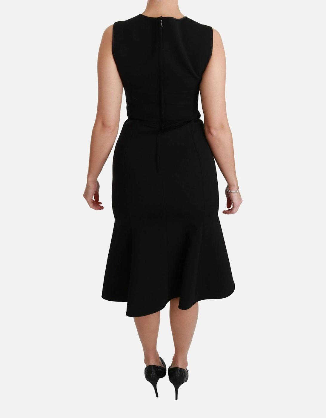 Dolce Gabbana Dress Sleeveless Flared Hem Women - Black Dresses