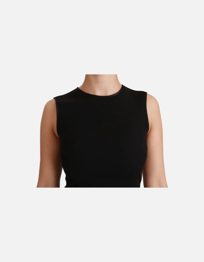 Dolce Gabbana Dress Sleeveless Flared Hem Women - Black Dresses