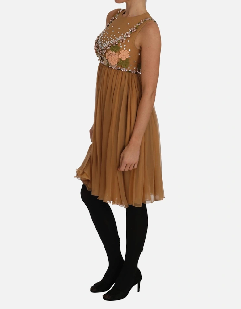 Embellished ALine Cocktail Dress Women - Gold Dresses