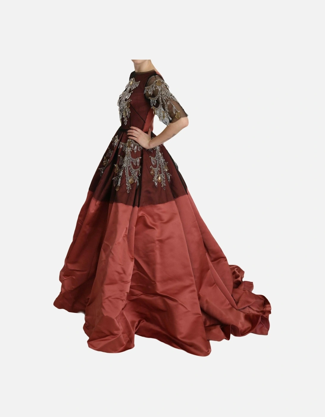 Embellished ALine Gown Women - Pink Dresses