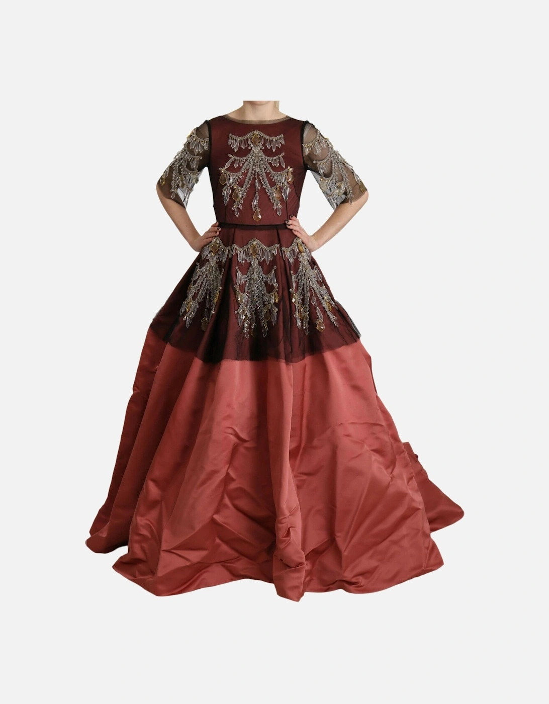 Embellished ALine Gown Women - Pink Dresses, 5 of 4