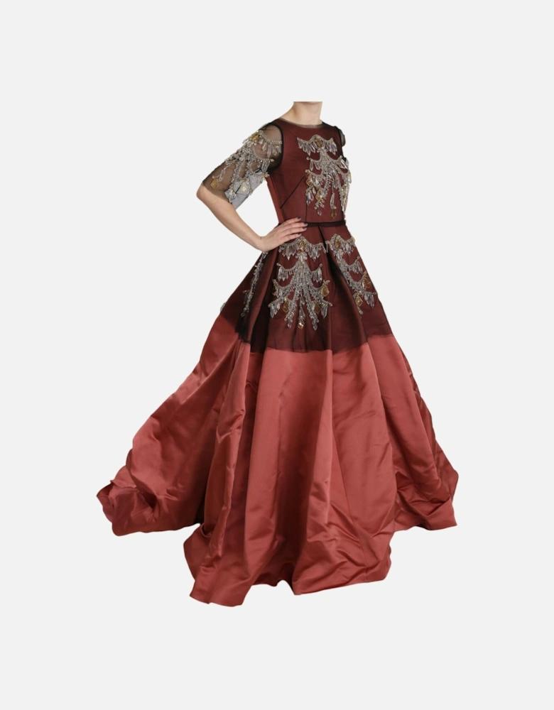 Embellished ALine Gown Women - Pink Dresses