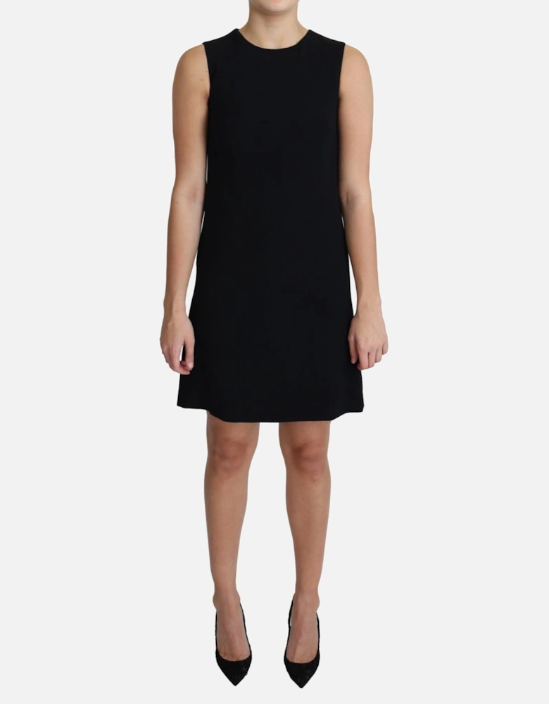Sleeveless A-Line Shift Mini Dress Women - Black Dresses