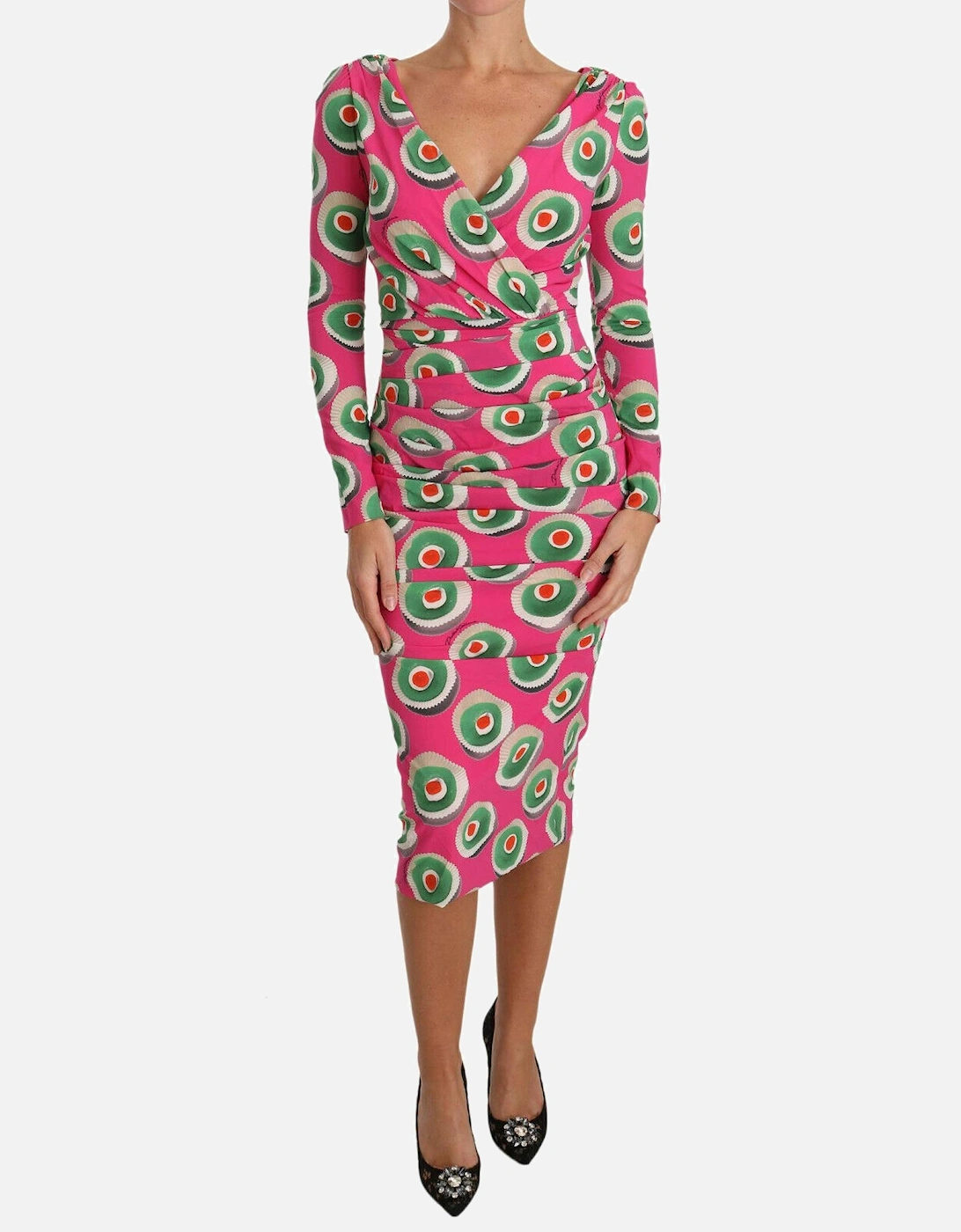 Silk Blend High-Craftsmanship Dress with Tags Women - Pink Dresses, 6 of 5