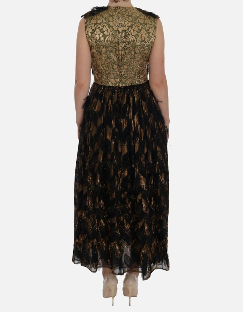 Metallic Fringed Midi Dress Women - Black Dresses