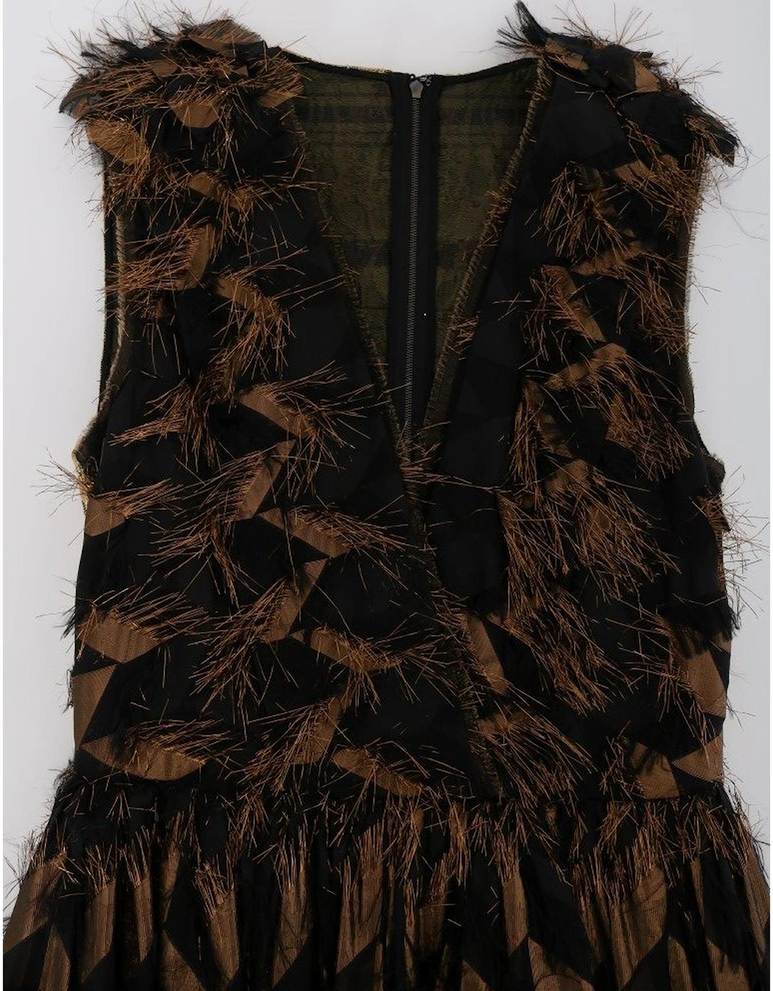 Metallic Fringed Midi Dress Women - Black Dresses