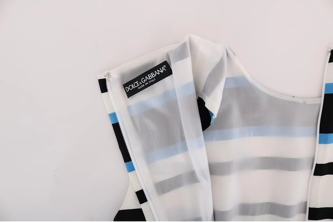 Sleeveless Striped Silk Shift Dress Women - Multicolor Dresses