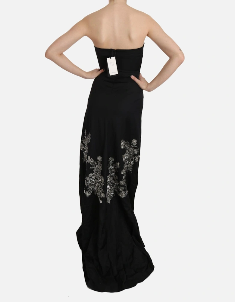 Embellished Gown Long Evening Dress Women - Black Dresses