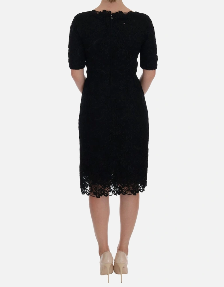 Dolce Gabbana Short Sleeve Lace Dress Women - Black Dresses