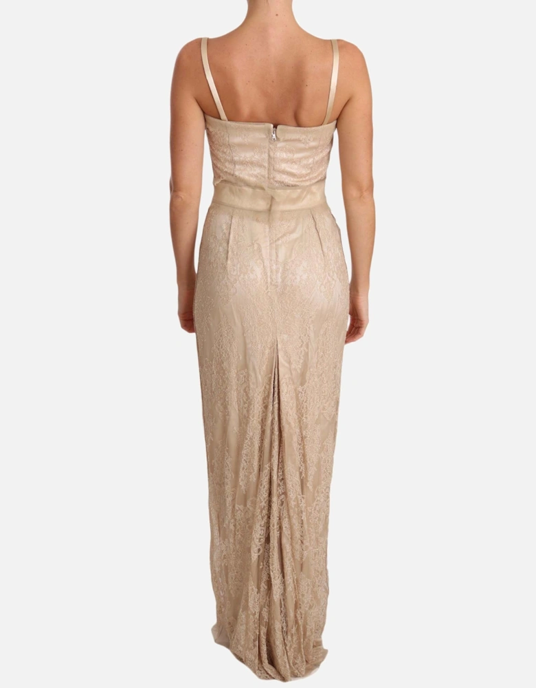 Dolce Gabbana Lace Evening Dress Women - Beige Dresses