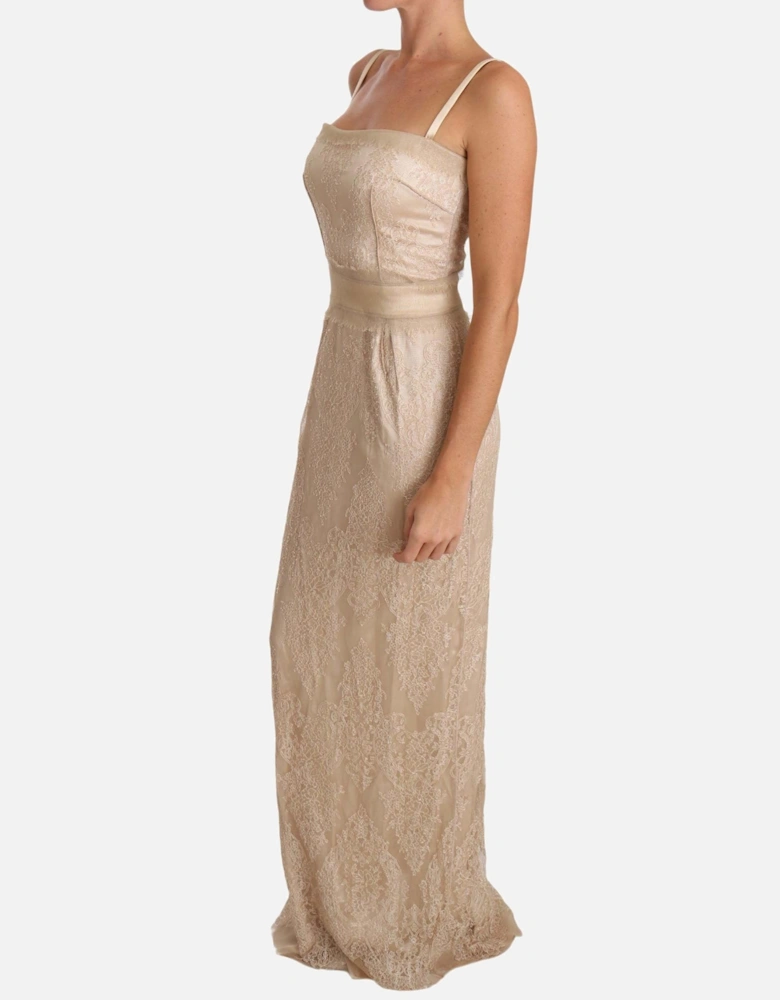 Dolce Gabbana Lace Evening Dress Women - Beige Dresses