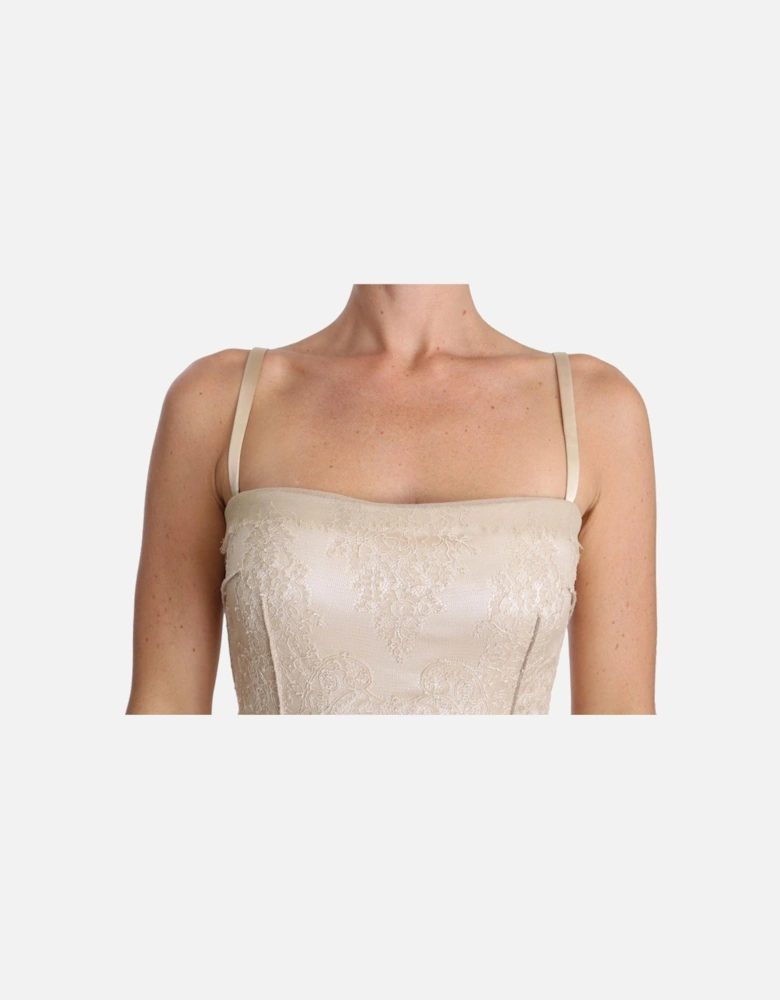 Dolce Gabbana Lace Evening Dress Women - Beige Dresses