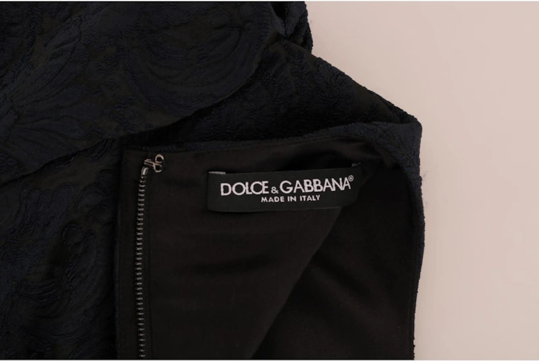Dolce Gabbana FloralEmbroidered FitandFlare Dress Women - Black