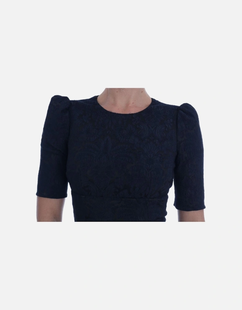 Dolce Gabbana FloralEmbroidered FitandFlare Dress Women - Black