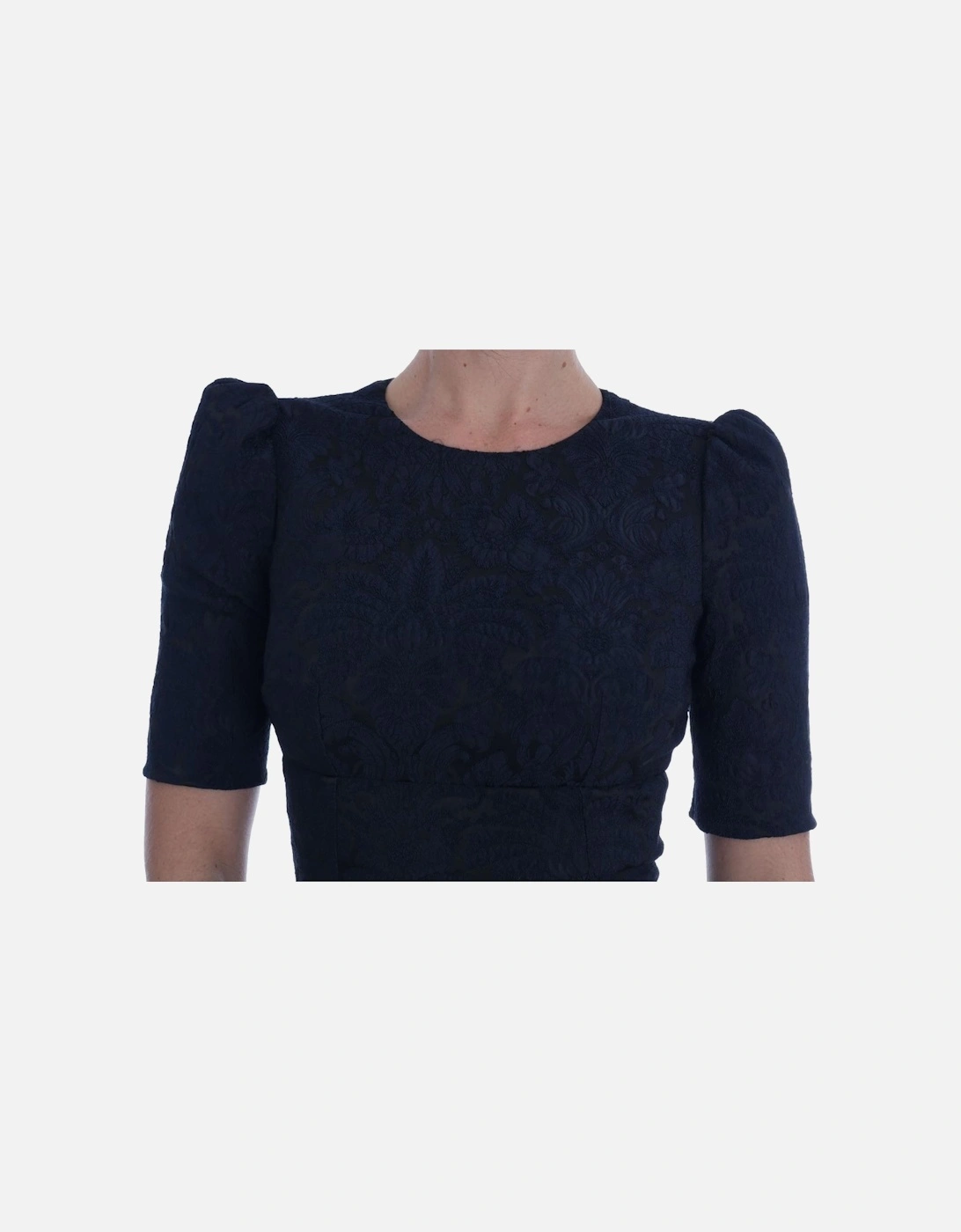 Dolce Gabbana FloralEmbroidered FitandFlare Dress Women - Black
