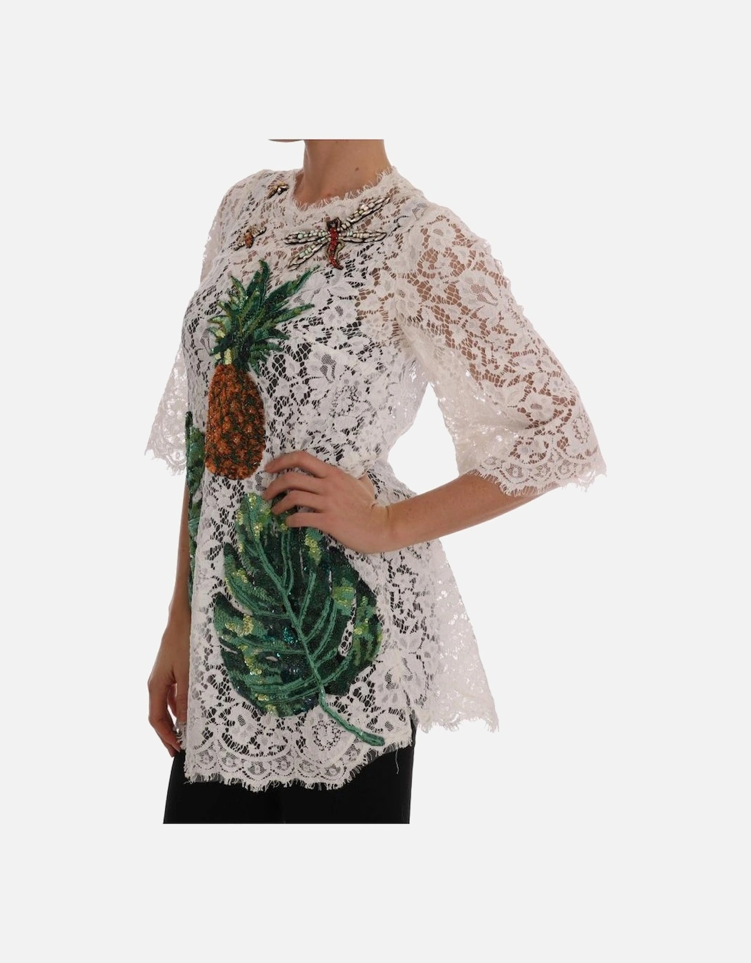 Pineapple Lace Top DR1358 Women - White T-Shirts