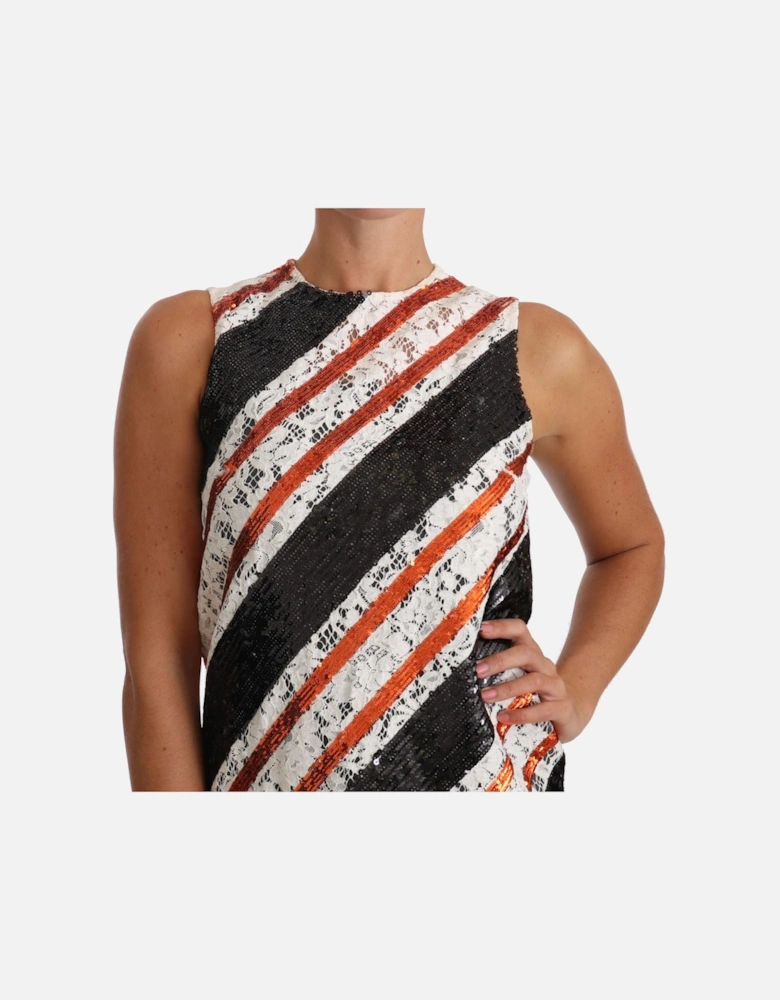 Sequin Embellished Nylon-Cotton-Blend Dress Women - White Dresses