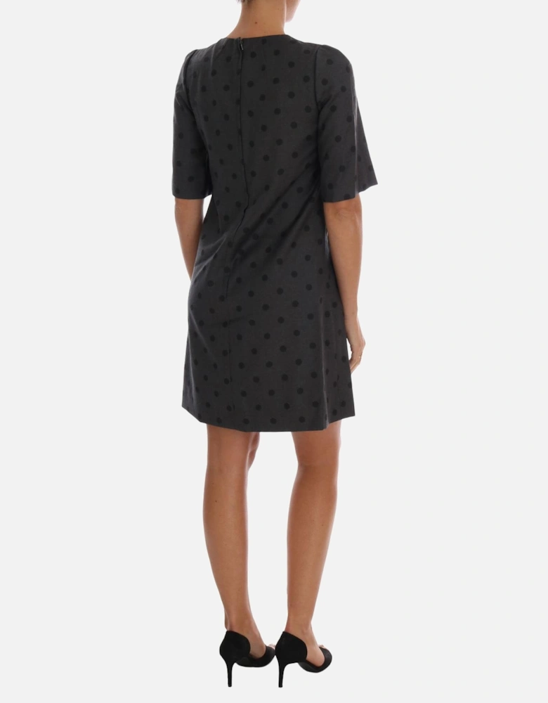 Dolce Gabbana Polka Dot Dress Aline Mini Dress Women - Gray Dresses