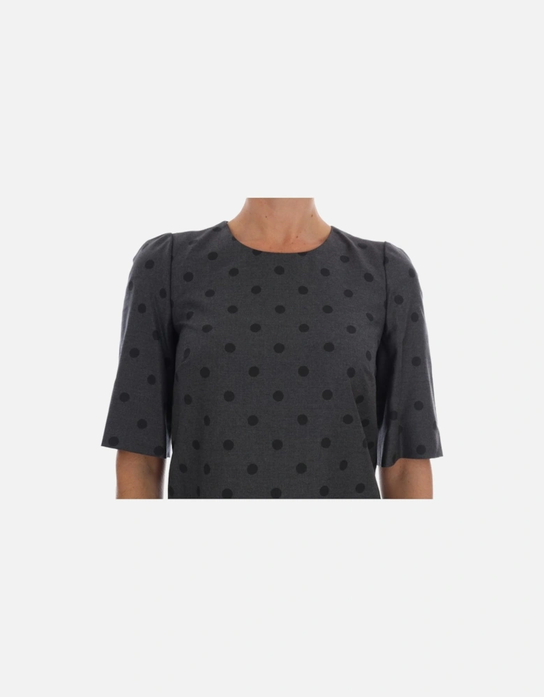 Dolce Gabbana Polka Dot Dress Aline Mini Dress Women - Gray Dresses