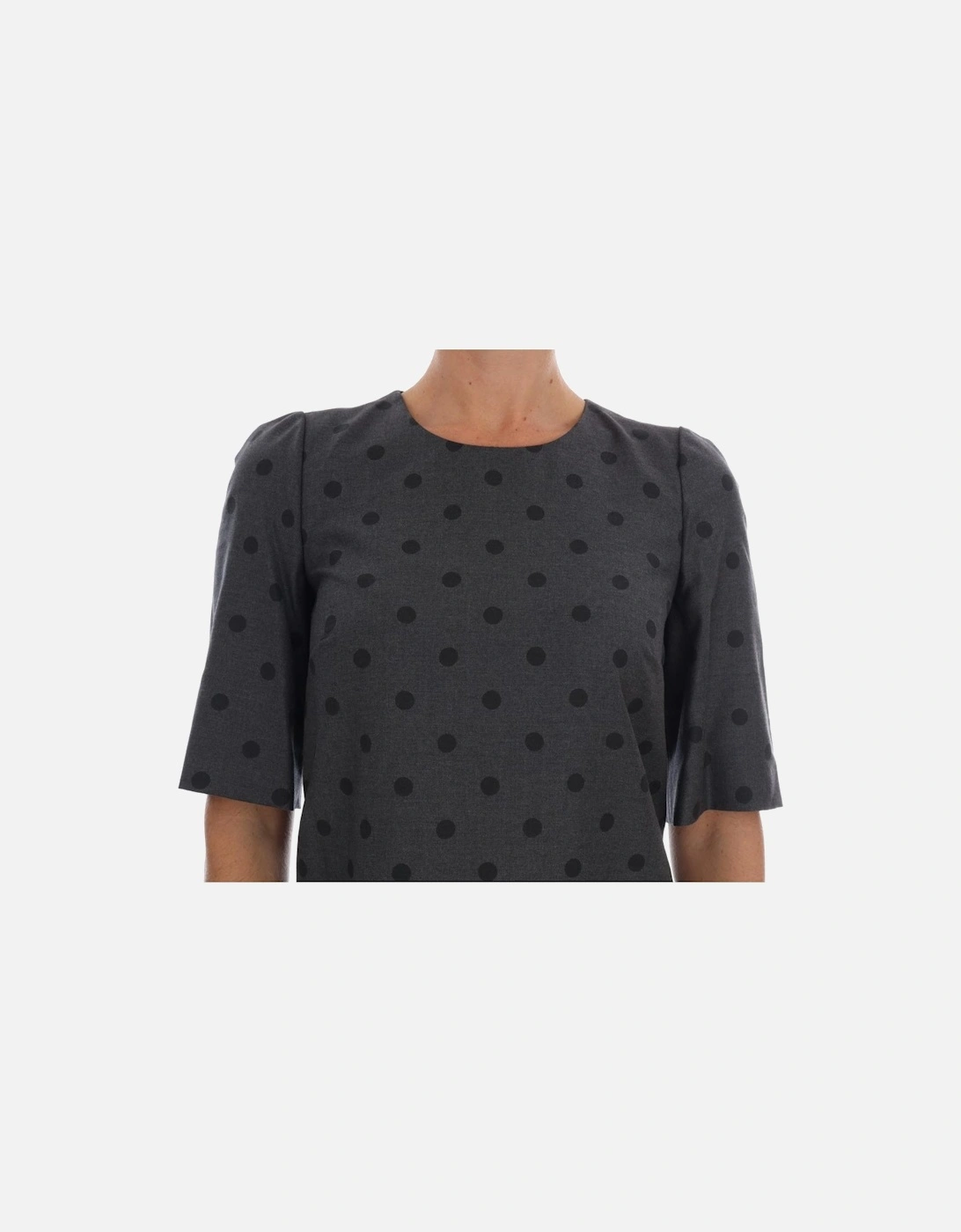 Dolce Gabbana Polka Dot Dress Aline Mini Dress Women - Gray Dresses