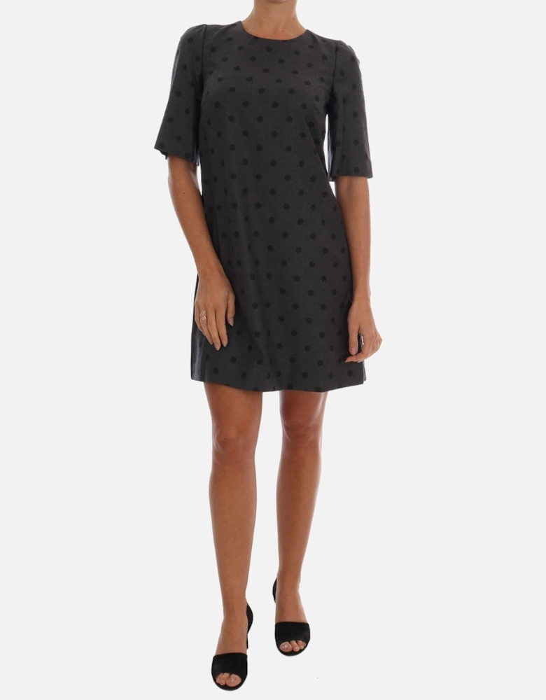 Dolce Gabbana Polka Dot Dress Aline Mini Dress Women - Gray Dresses
