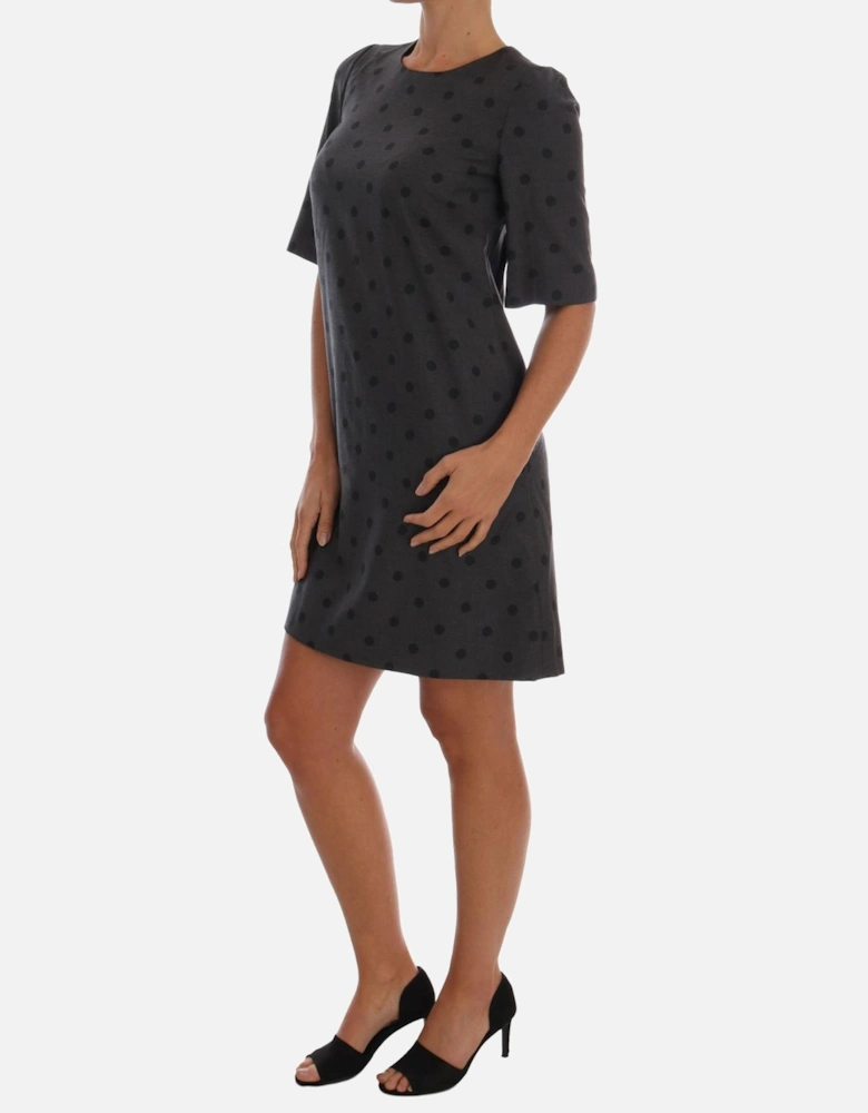 Dolce Gabbana Polka Dot Dress Aline Mini Dress Women - Gray Dresses