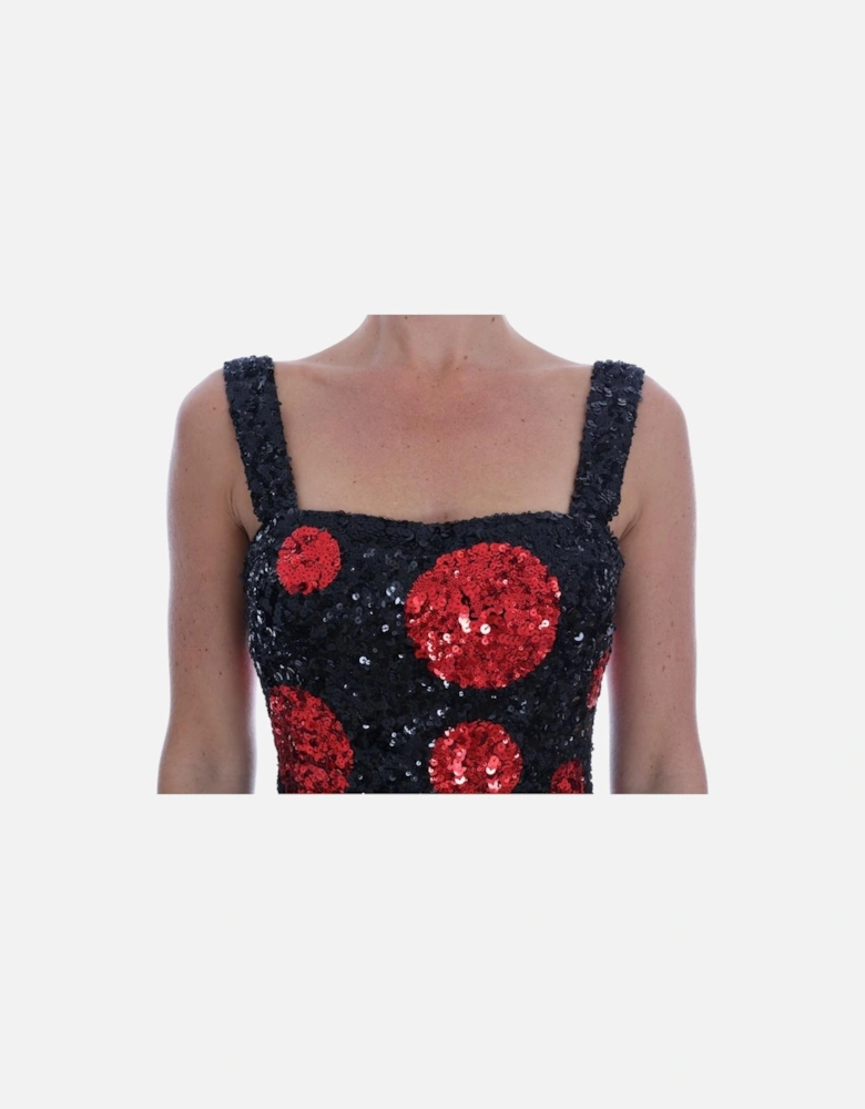 Polka Dot Dress with Silk Lining Women - Black Dresses
