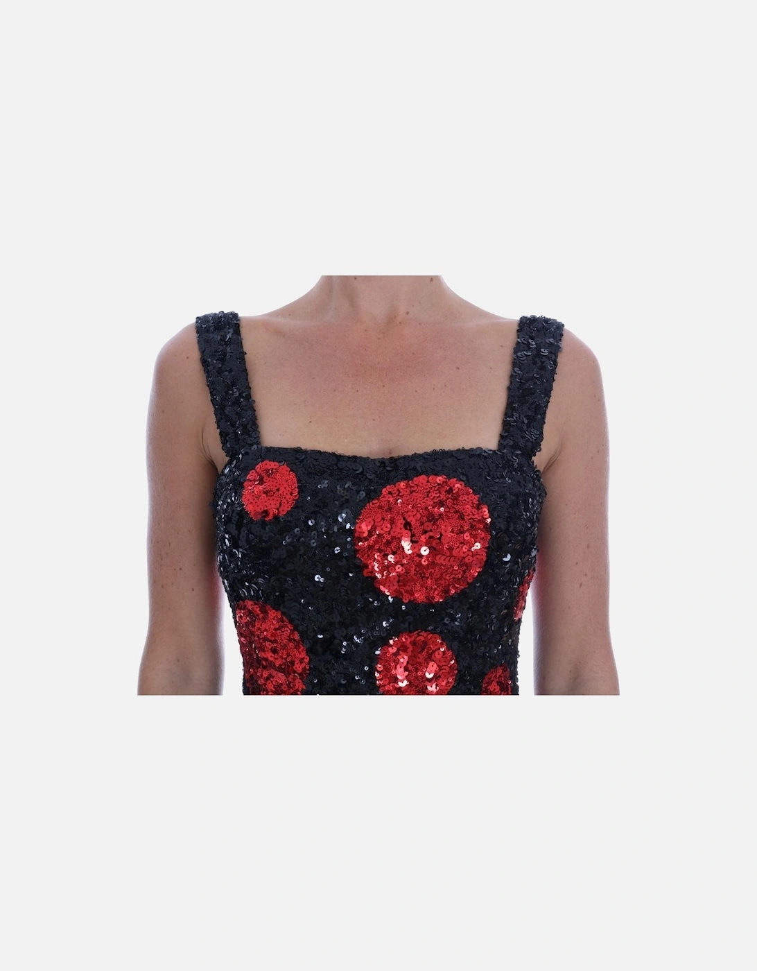 Polka Dot Dress with Silk Lining Women - Black Dresses